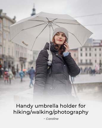 New York, Business, Umbrella Clamp Hands-Free Holder | Wearable Umbrella Clip &ndash; Huriia