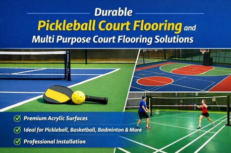 Mumbai, Construction, Durable Pickleball Court Flooring And Multi Purpose Court Flooring Solutions