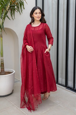 Bangalore, Clothing & Accessories, INR 4950,  Cotton Anarkali Suit &ndash; Ethnic Wear For Women - Asrumo