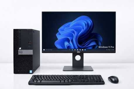 Manama, Electronics, BHD 133,  Dell Core I7 7th Gen PC 8GB RAM 256GB SSD + 24&rdquo; Borderless Monitor Win 11 Call / Whatsapp-