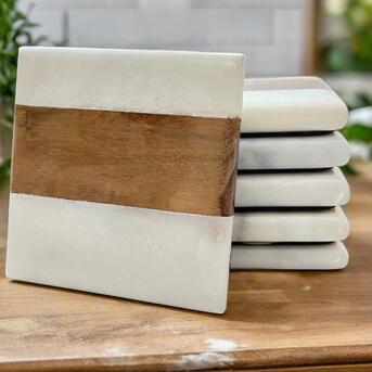 New York, Furniture, USD 24,  Premium Marble Coasters That Protect Furniture- Shop At Perilla Home