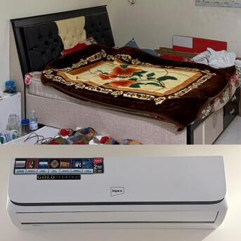 Riyadh, Air Conditioners, SAR 1700,  Urgent Sale: Split AC And Family Cot Bed Set At A Great Price!