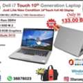 BHD 133,  Dell Core I7 Touch 10th Generation Laptop 16GB RAM 256GB SSD Ready To Use Free Bag & Mouse