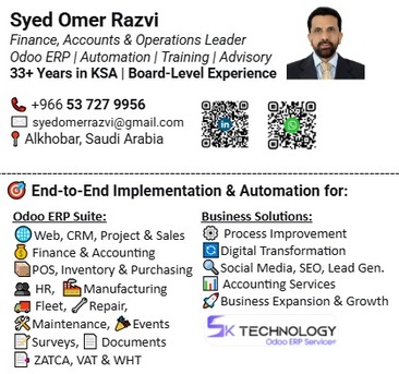 Khobar, ERP, Global Odoo ERP Consulting | Implementation, Training & Business Process Optimization