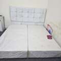SAR 150,  King Size Bed Base (Split) + Tufted Headboard &ndash; Excellent Condition