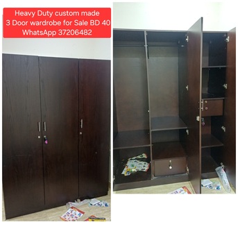 Manama, Furniture, BHD 40,  ✅️ Custom Made Heavu Duty 3 Door Watdrobe For Sale In Good Condition With Delivery
