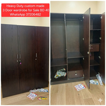 Manama, Furniture, BHD 40,  ✅️ Custom Made Heavu Duty 3 Door Watdrobe For Sale In Good Condition With Delivery