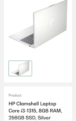 Khobar, Computers, SAR 1250,  Hp Clamshell Laptop Core I3-1315, 8gb Ram 256gb Ssd