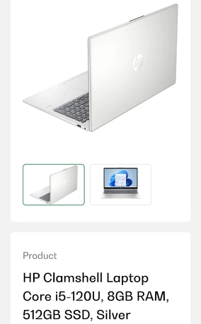 Khobar, Computers, SAR 1650,  Hp Clamshell Laptop Core I5-120u, 8gb Ram 512gb Ssd