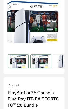 Khobar, Toys & Games, SAR 1650,  Playstation CONSOLE BLU RAY 1TB EA SPORTS FC 26 BUNDLE