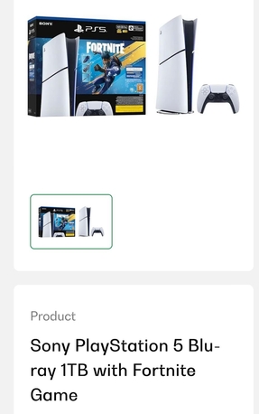 Khobar, Toys & Games, SAR 1650,  Sony Playstation 5 Slim Blu Ray 1tb Fortnite