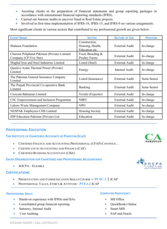 Riyadh, Job Seekers, Accounting & Finance  | CA Professional 5+ Years Of Experience