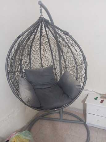 Al Marwah, Furniture, SAR 650,  Seater Swing And Dinning Table With 3 Metal Chairs