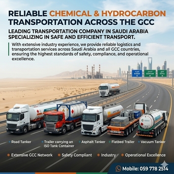 Dammam, Travel, Reliable Chemical & Hydrocarbon Transportation Across The GCC