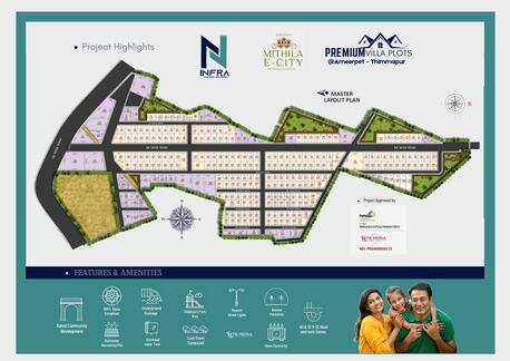 Hyderabad, Residential Plots, INR 23999,  200 Sq. Yard,  HMDA Open Plots Sale In Ameerpet Mansanpally Near Bangalore Highway ORR 16