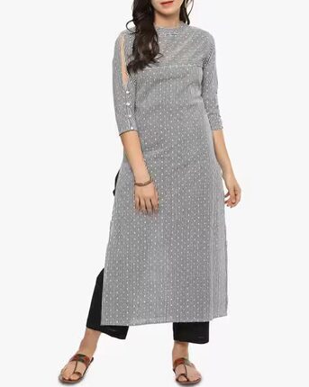 Pune, Clothing & Accessories, INR 777,  Striped Straight Kurta With Cut-Out SleevesOn Sale