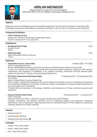 Riyadh, Job Seekers, Air Conditioner Chaegehand /Supervisor