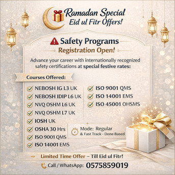 Riyadh, Accounting, Boost Your HSE Career &ndash; Ramadan Discount On Safety Certifications