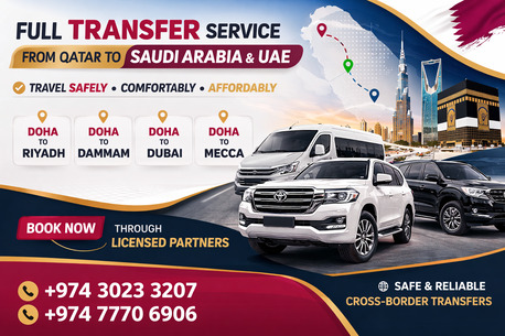 Doha, Mutual Permit Transfers, Doha To Riyadh, Doha To Dubai, Doha To Dammam  Private & Share Transfer Service Available
