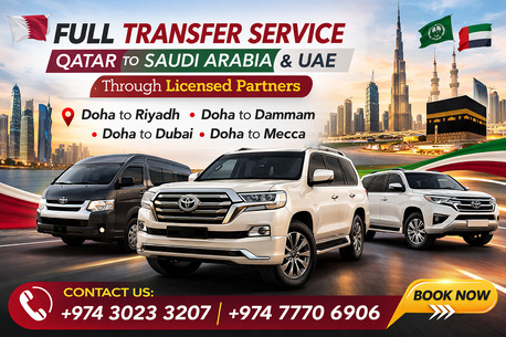 Doha, Mutual Permit Transfers, Doha To Riyadh, Doha To Dubai, Doha To Dammam  Private & Share Transfer Service Available