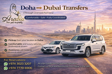 Doha, Mutual Permit Transfers, Doha To Riyadh, Doha To Dubai, Doha To Dammam  Private & Share Transfer Service Available