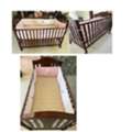 SAR 250,  Juniors Baby Wooden Bed With Wheels + Juniors Baby Mattress +Side Cushion With Baby Pillow