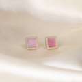 INR 1499,  Pink Gem Earrings