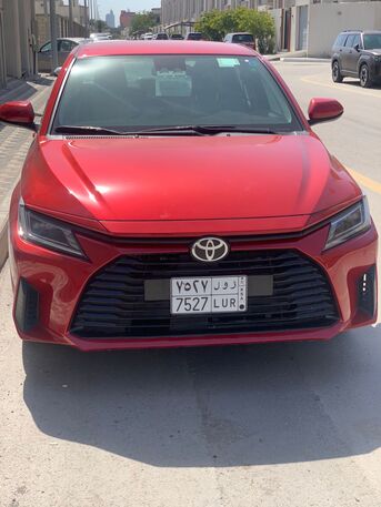 Khobar, Vehicles, Cars & Trucks , SAR 56000,  Toyota Yaris Y Plus 2025 May Reg.,  2024,  Automatic,  6300 KM,  Toyota Yaris Y Plus Red Color