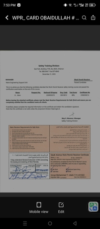 Riyadh, Job Seekers, Wpr Aramco Approved