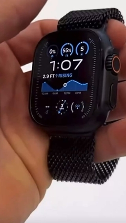 Manama, Mobile Phones, BHD 195,  Apple Watch Ultra 2 GPS + Cellular 49MM Black Case With Black Titanium Milanese Loop Premi