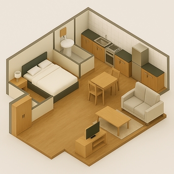 Isa Town, Apartments/Houses, BHD 130/month,  1 BR,  Studio For Rent In Isa Twon Near By Alresala Medical Centre