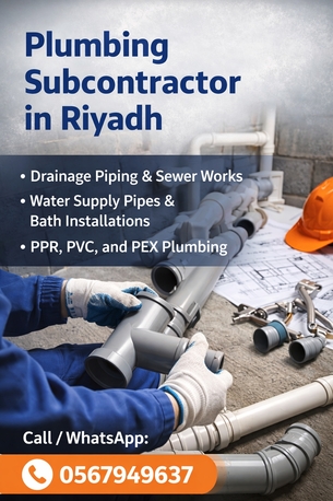 Riyadh, Technical, Plumbing Subcontractor In Riyadh |