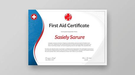 Indore, Training, First Aid Certificate