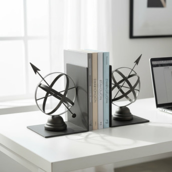Noida, Wholesale Products, Buy Decorative Globe Bookend For Bookshelf & Table Decor