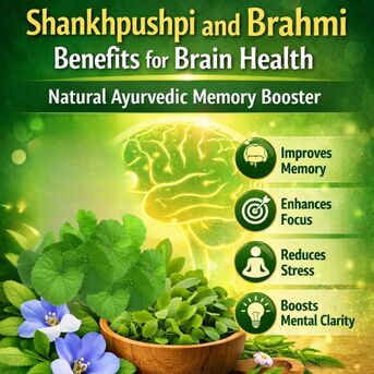 Haryana, Health & Beauty Items, INR 612,  Shankhpushpi And Brahmi Benefits For Brain Health | Natural Ayurvedic Memory Booster