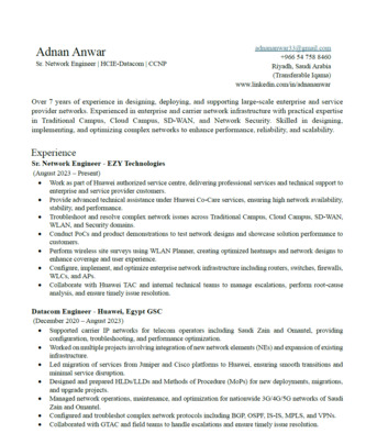 Riyadh, Job Seekers, Network Engineer