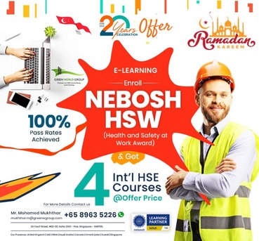 Bukit Timah, Lessons Offered, NEBOSH HSW Training In Singapore | Green World Group