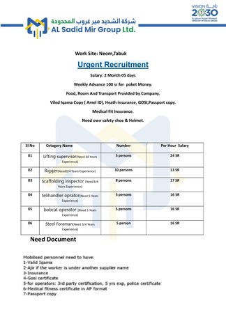 Riyadh, Jobs, Cetagory SS Malti Welder