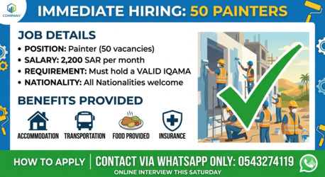 Riyadh, Jobs, Urgent Hiring