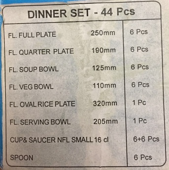 Hofuf, Household Items, SAR 200,  LA OPALO Dinner Set (44 Pieces)