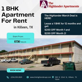 New York, Real Estate, Spacious 1 BHK Flats Available In Killeen, TX