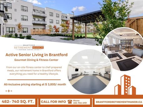 Toronto, General, Luxury Senior Living In Brantford &ndash; Active Lifestyle & Gourmet Dining!