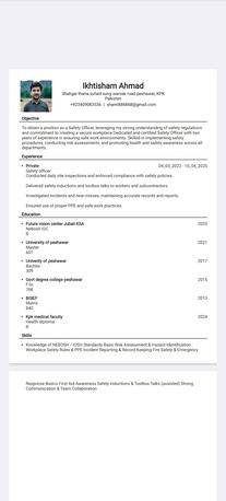 Jubail, Job Seekers, Safety Officer