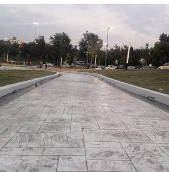 Riyadh, Construction, Stamped Concrete Fan Pouring, Budget, Inclination الخرسانة المطبوعة الملونة صبة مر