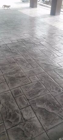 Riyadh, Construction, Stamped Concrete Fan Pouring, Budget, Inclination الخرسانة المطبوعة الملونة صبة مر