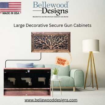 New York, Furniture, USD 359,  Large Decorative Secure Gun Cabinet &ndash; Hidden Storage