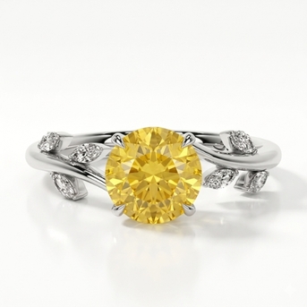 New York, Jewelry, USD 1386,  Unique 1.54 Cts Yellow Sapphire Rings For Sale At GemsNY