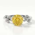 USD 1386,  Unique 1.54 Cts Yellow Sapphire Rings For Sale At GemsNY