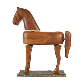 Noida, Wholesale Products, Bronco Wooden Sculpture &ndash; Elegant Horse Decor For Home