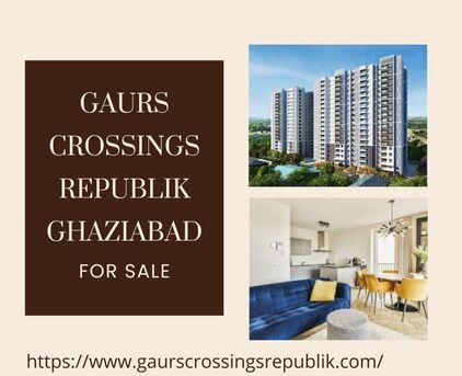 Ghaziabad, Real Estate For Sale, 3 BR,  1500 Sq. Feet,  Gaurs Crossings Republik Ghaziabad - Homes In Prime Area